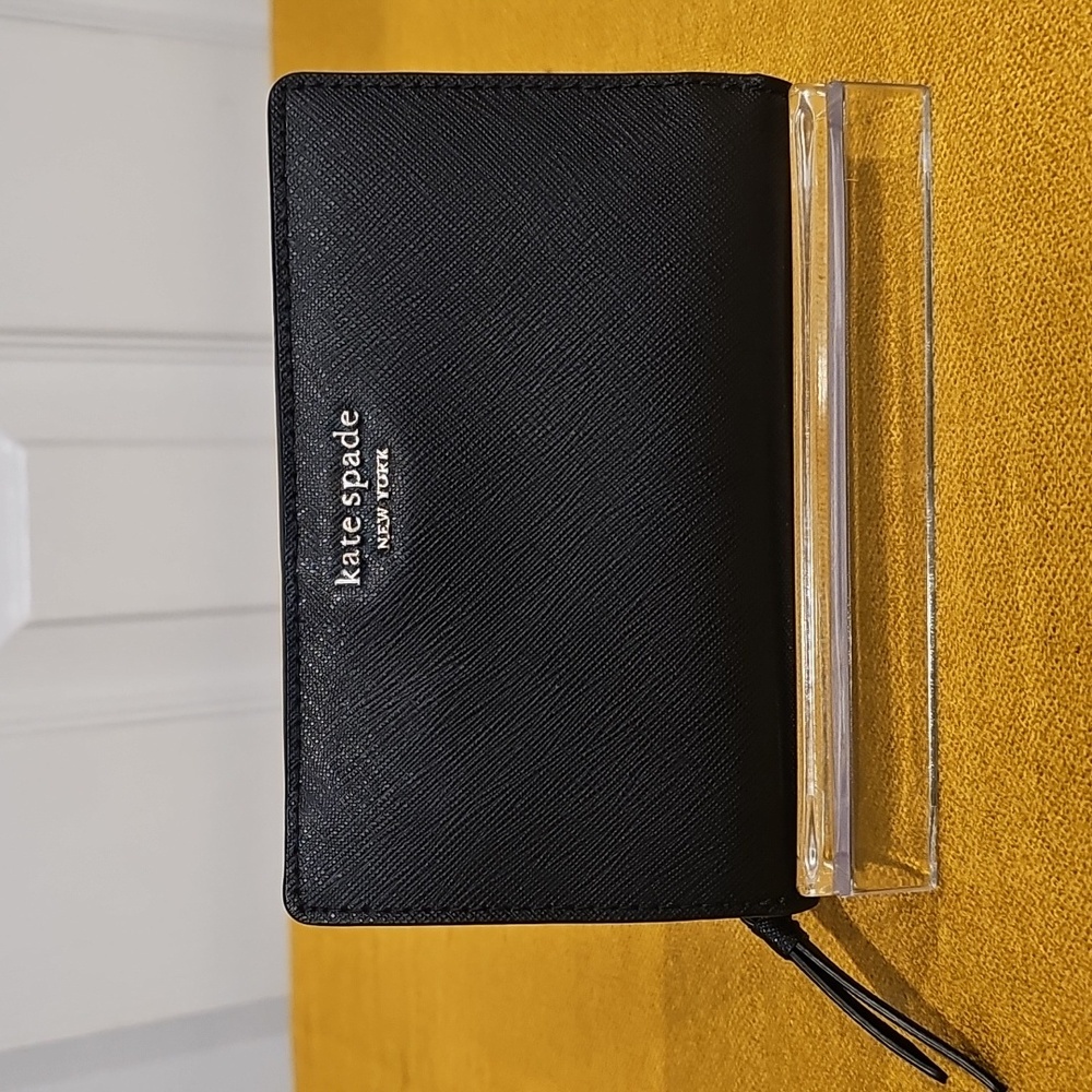 Kate Spade Cameron Black Medium Bifold Wallet NWOT